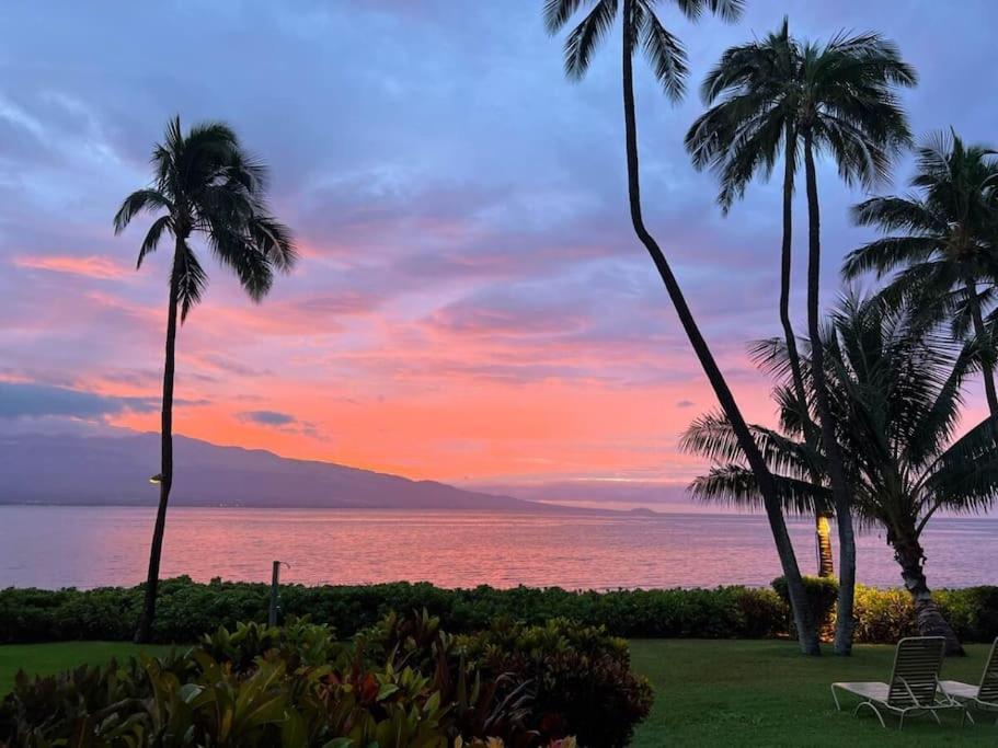 Stunning Maui Direct Ocean Front On The Beach, Walk To Beach From Condo, Watch Turtles, Whales, Ac In All Rooms Ocean View Pool And Spa Wailuku Ngoại thất bức ảnh