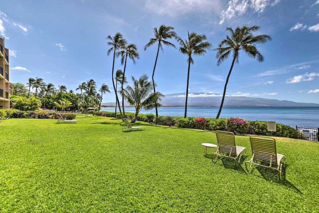 Stunning Maui Direct Ocean Front On The Beach, Walk To Beach From Condo, Watch Turtles, Whales, Ac In All Rooms Ocean View Pool And Spa Wailuku Ngoại thất bức ảnh