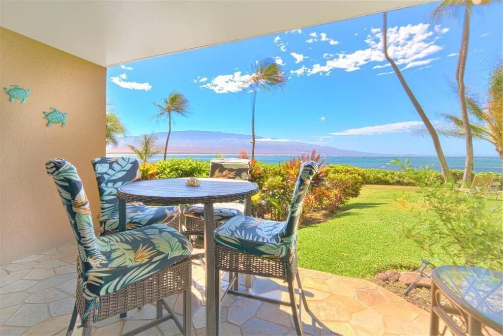 Stunning Maui Direct Ocean Front On The Beach, Walk To Beach From Condo, Watch Turtles, Whales, Ac In All Rooms Ocean View Pool And Spa Wailuku Ngoại thất bức ảnh